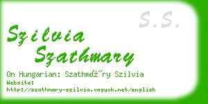 szilvia szathmary business card